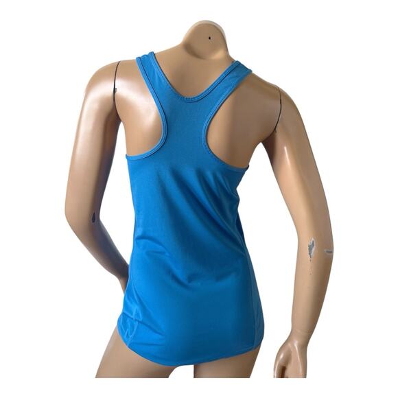 NIKE PRO Womens Size Medium Blue Sleeveless Logo Athletic Running Tank Top Shirt - Picture 4 of 6